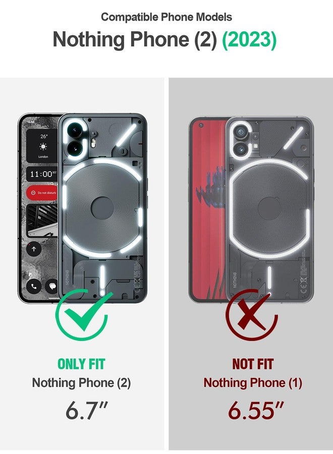 Poetic Guardian Case Compatible with Nothing Phone 2 6.7 Inch [20 FT Mil-Grade Drop Tested], Full-Body Hybrid Shockproof Bumper Cover Case with Built-in Screen Protector, Black/Clear - Image 2